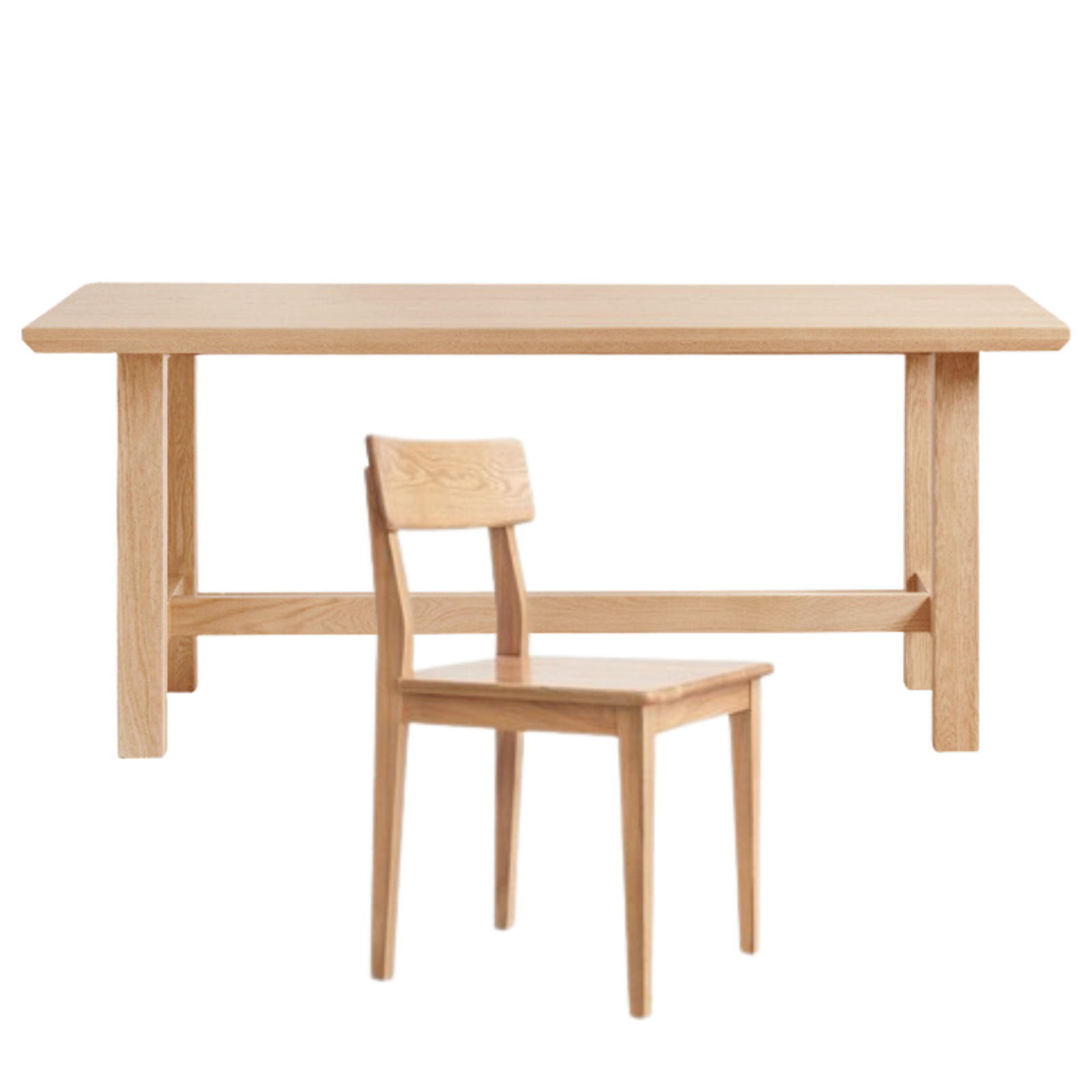 Ash Solid Wood Wabi Sabi Style Dining Table