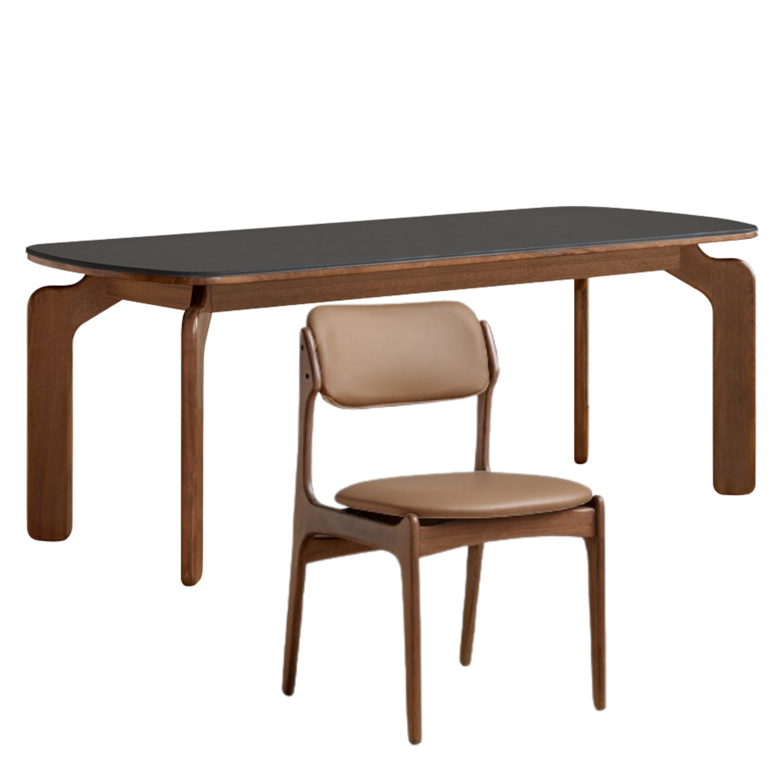 Sandalwood Solid Wood Rock Board Retro Antique Style Dining Table