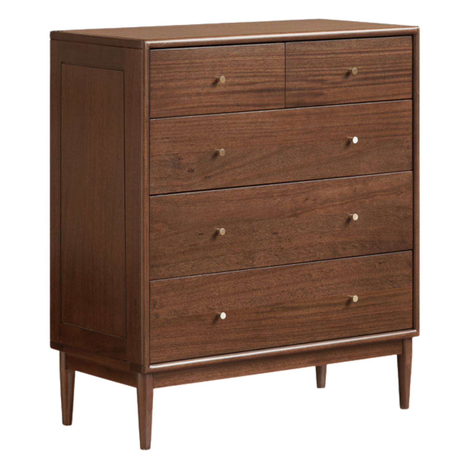Red Zebrawood Solid Wood Modern Minimalist Chest of Drawers