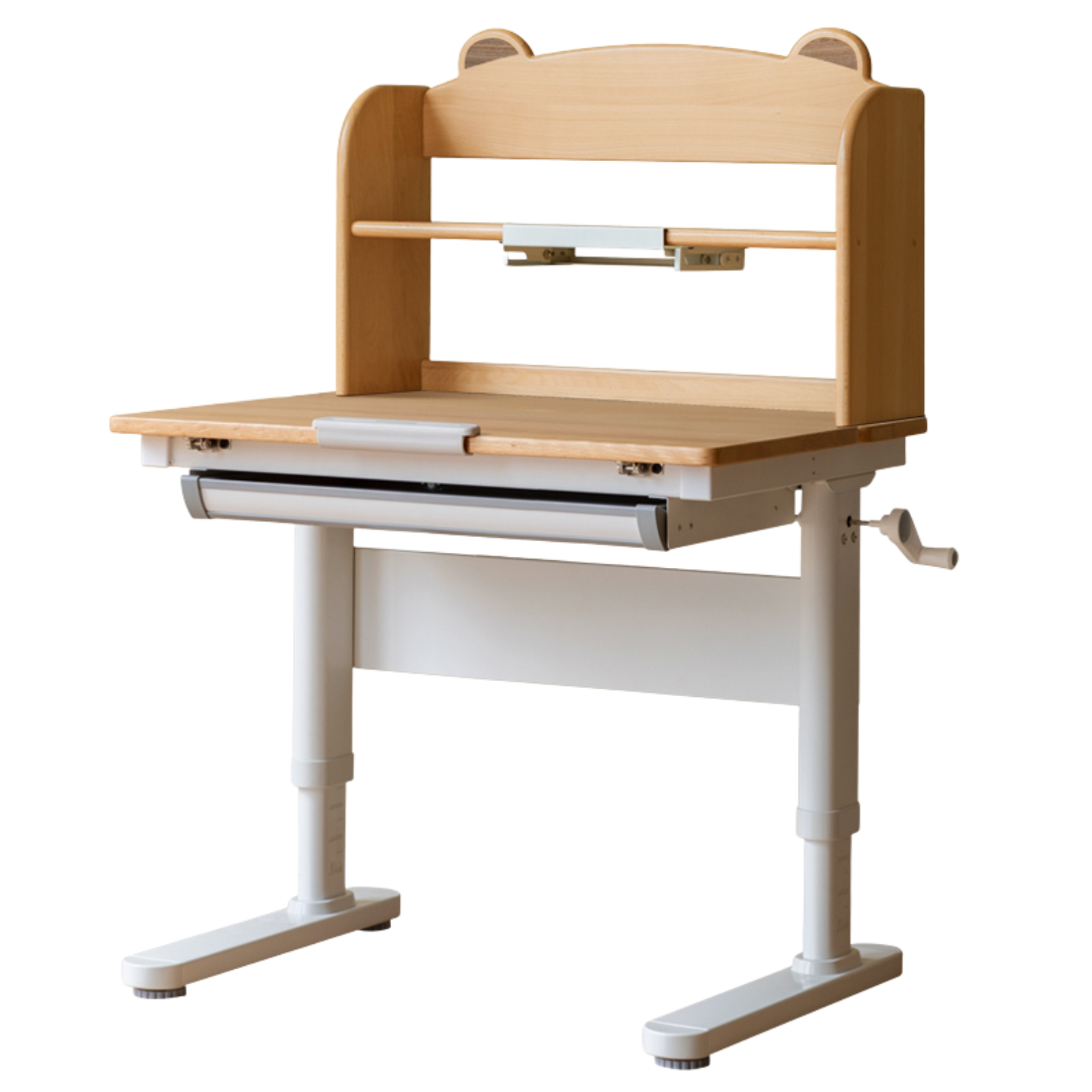 Solid Rubberwood, Beech Solid Wood Cream Style Kids Learning Desk