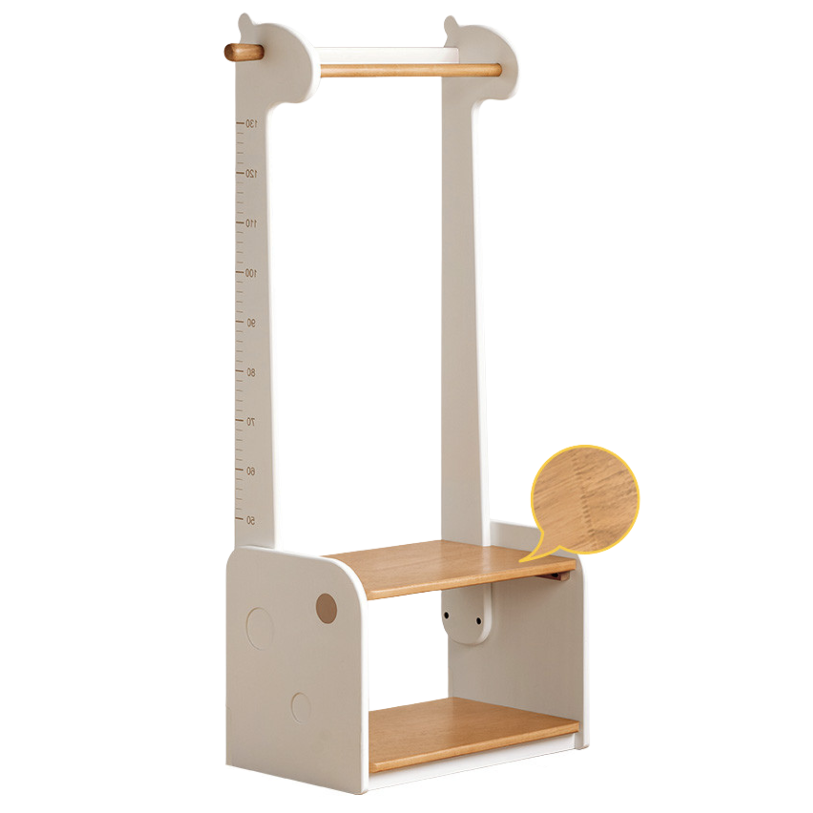 Beech, Solid Rubberwood Children's Clothing Rack