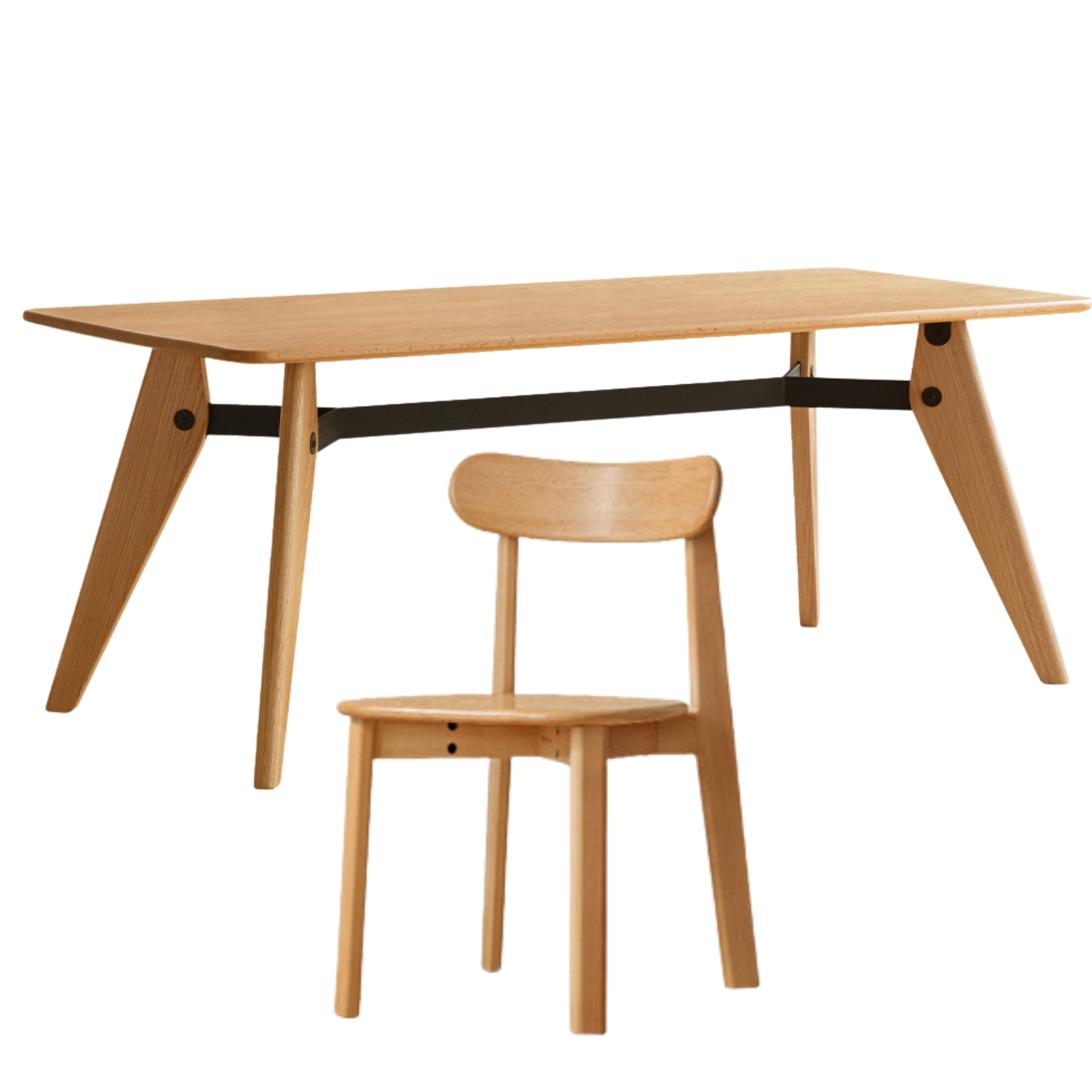 Oak Solid Wood Modern Dining Table