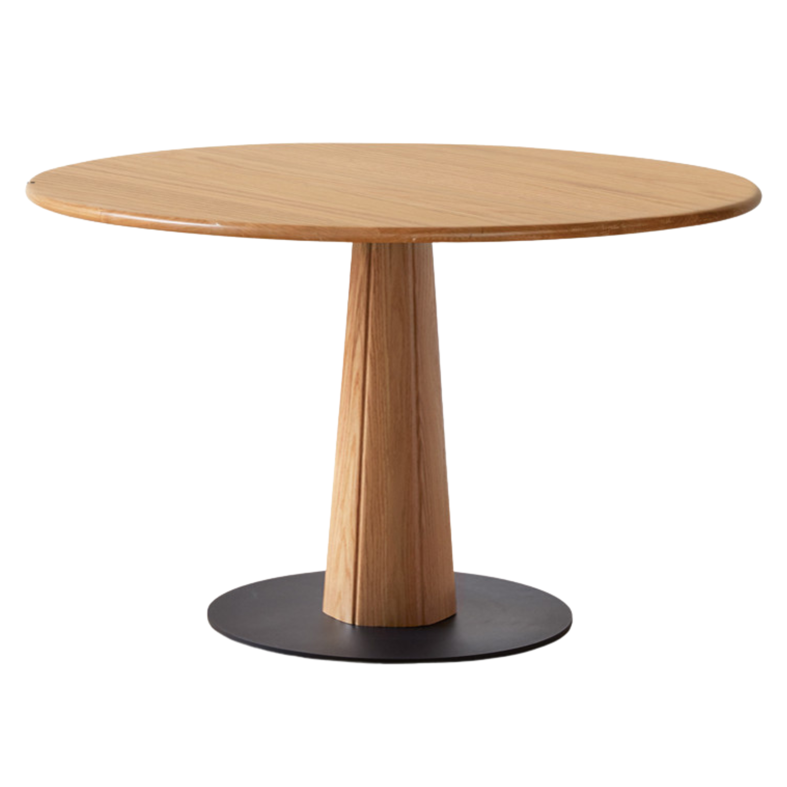 Oak Solid Wood Slab Round Dining Table