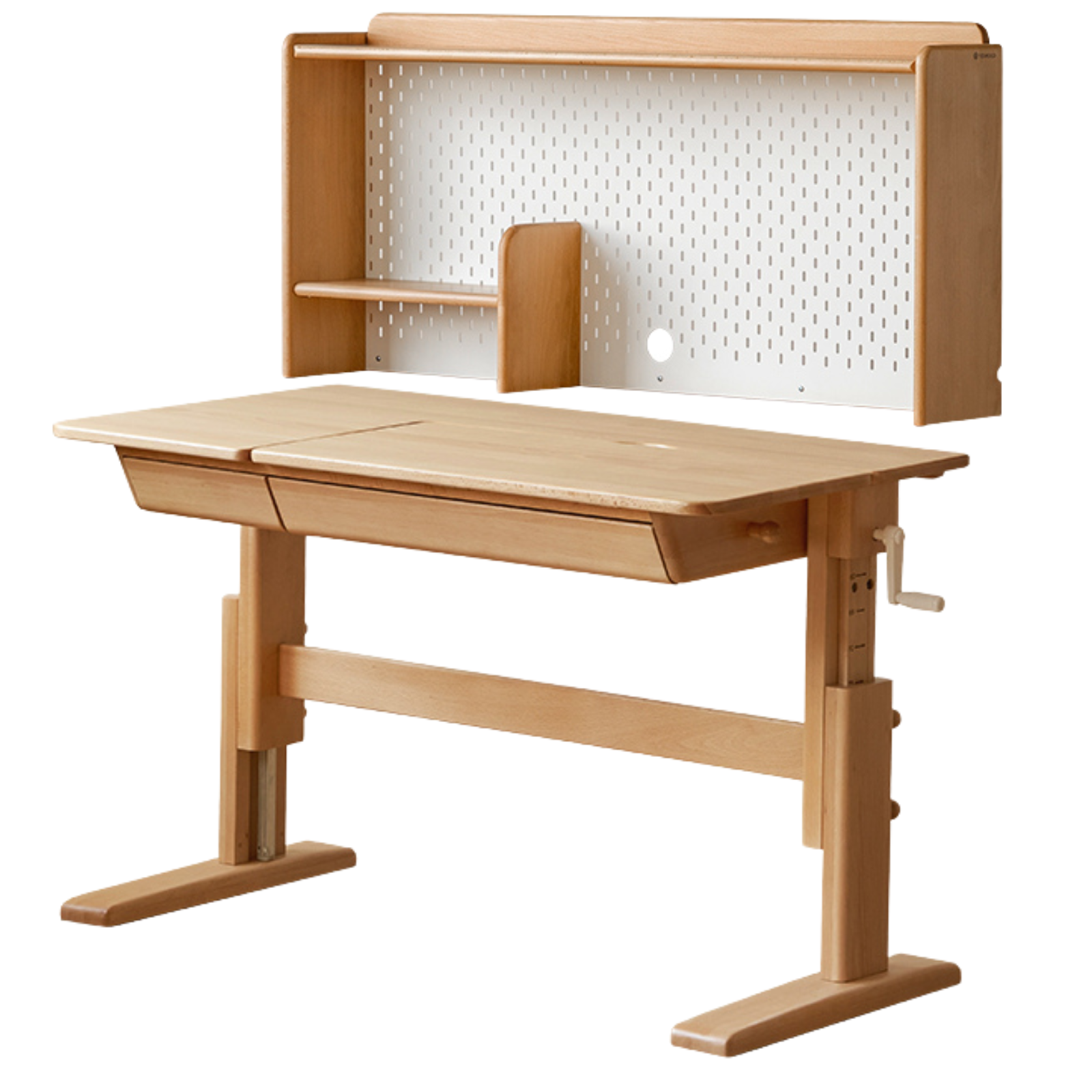 Beech Solid Wood Children's Hand-cranked Height Desk