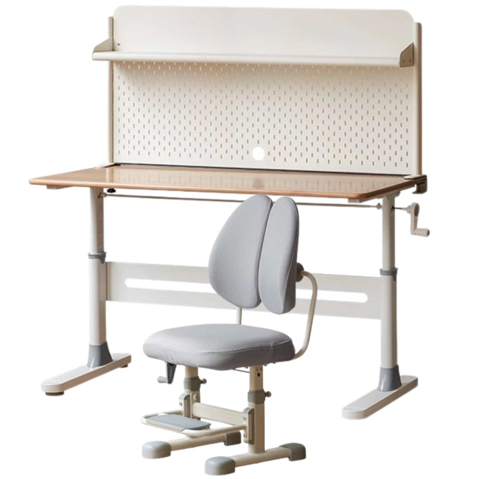 Beech, Solid Rubberwood Solid Wood Kids Liftable Desk