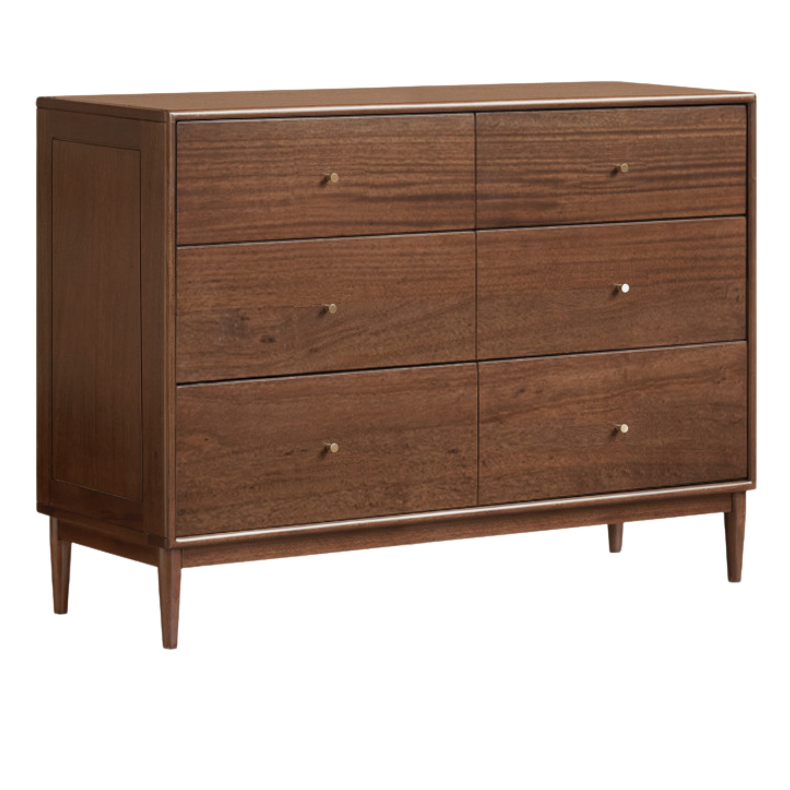 Red Zebrawood Solid Wood Modern Minimalist Chest of Drawers