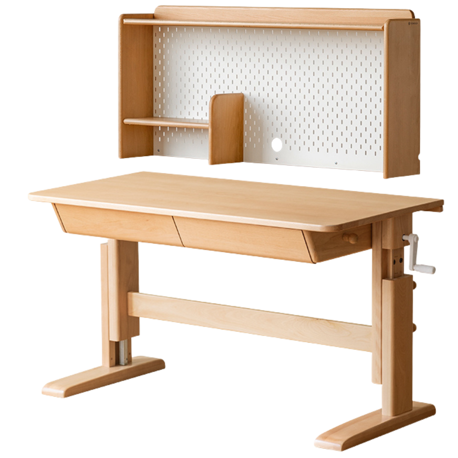 Beech Solid Wood Children's Hand-cranked Height Desk