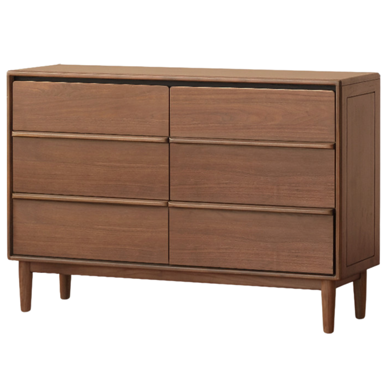 Black Walnut Solid Wood Cabinet Italian Light Luxury Chest of Drawers