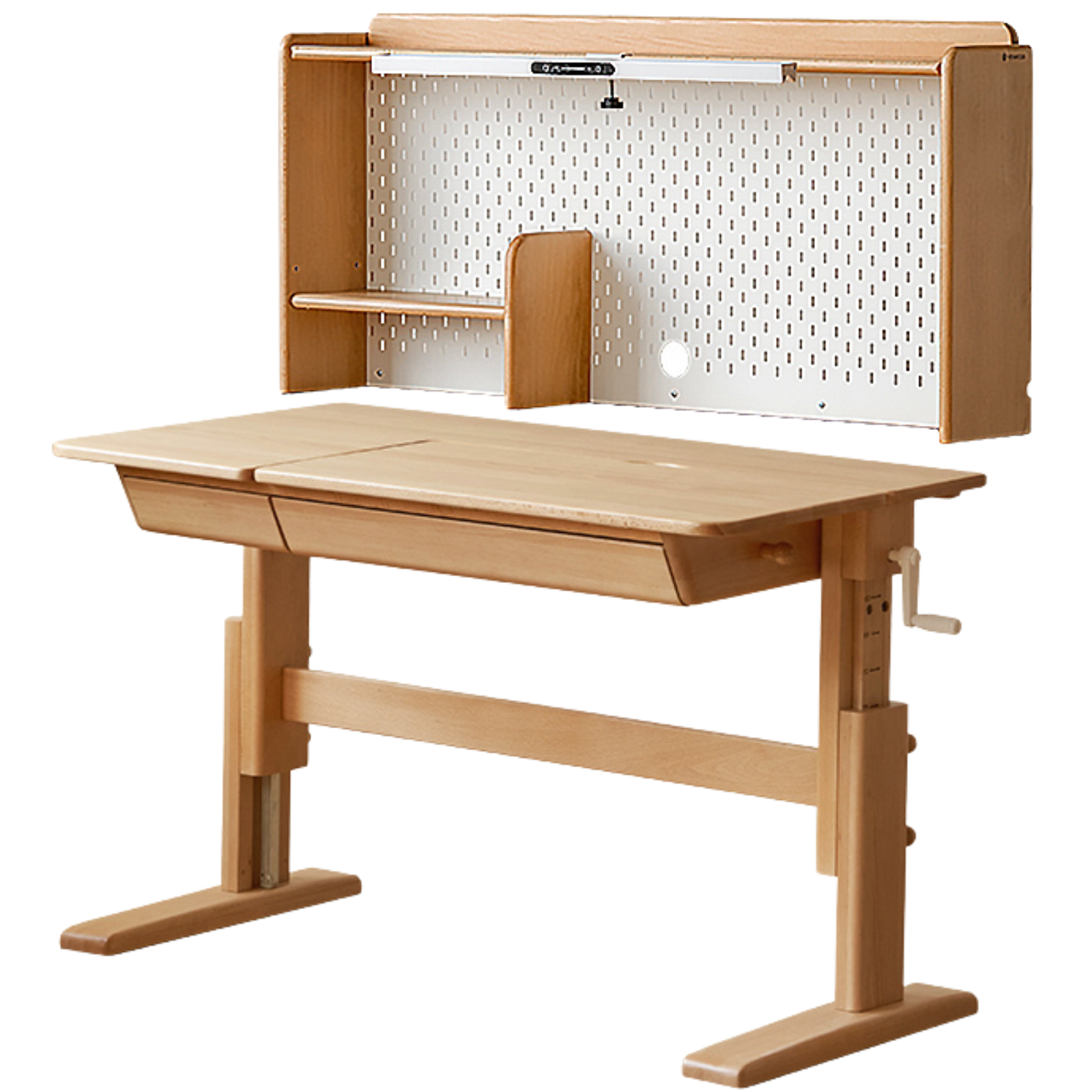 Beech Solid Wood Children's Hand-cranked Height Desk