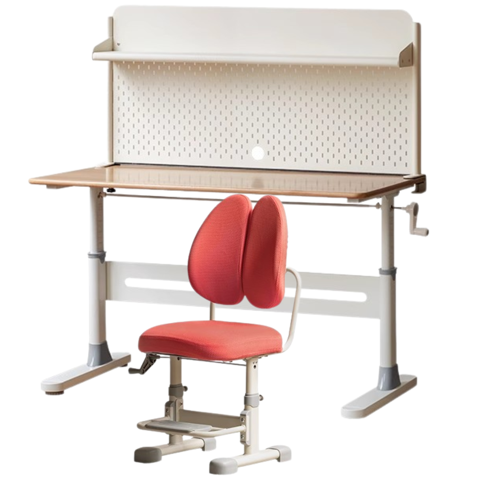 Beech, Solid Rubberwood Solid Wood Kids Liftable Desk