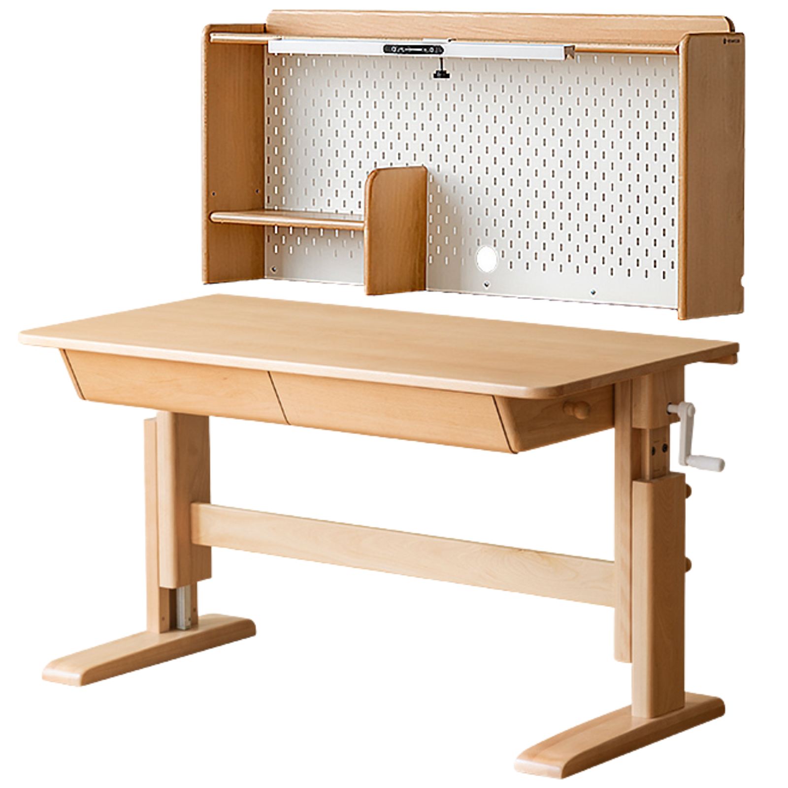 Beech Solid Wood Children's Hand-cranked Height Desk