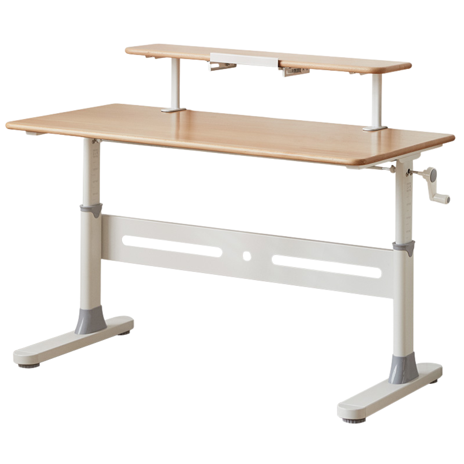 Beech, Solid Rubberwood Solid Wood Kids Liftable Desk