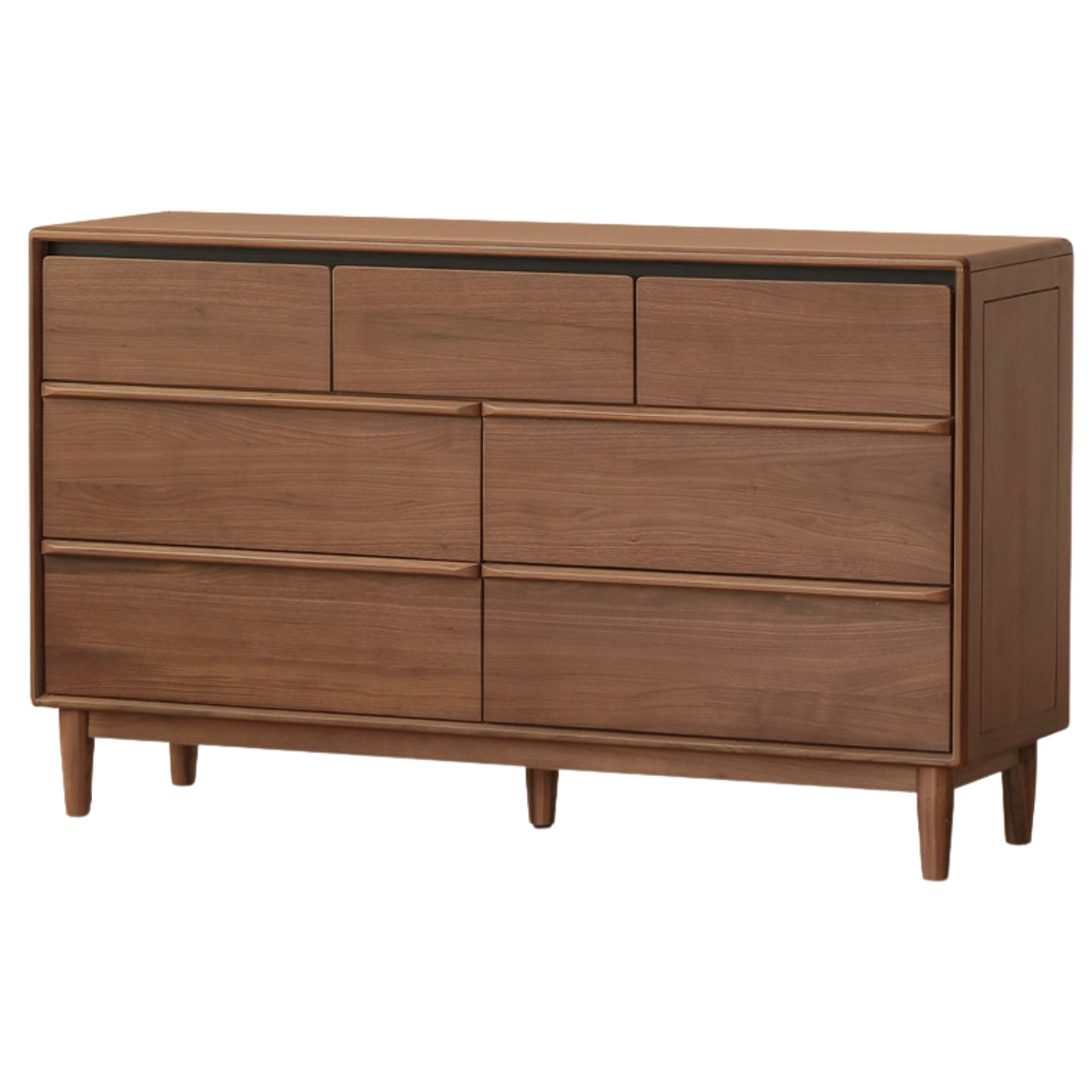 Black Walnut Solid Wood Cabinet Italian Light Luxury Chest of Drawers