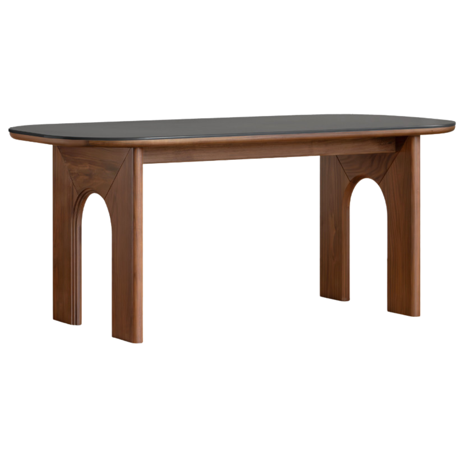 Black Walnut, Oak Solid Wood French Retro Style Dining Table