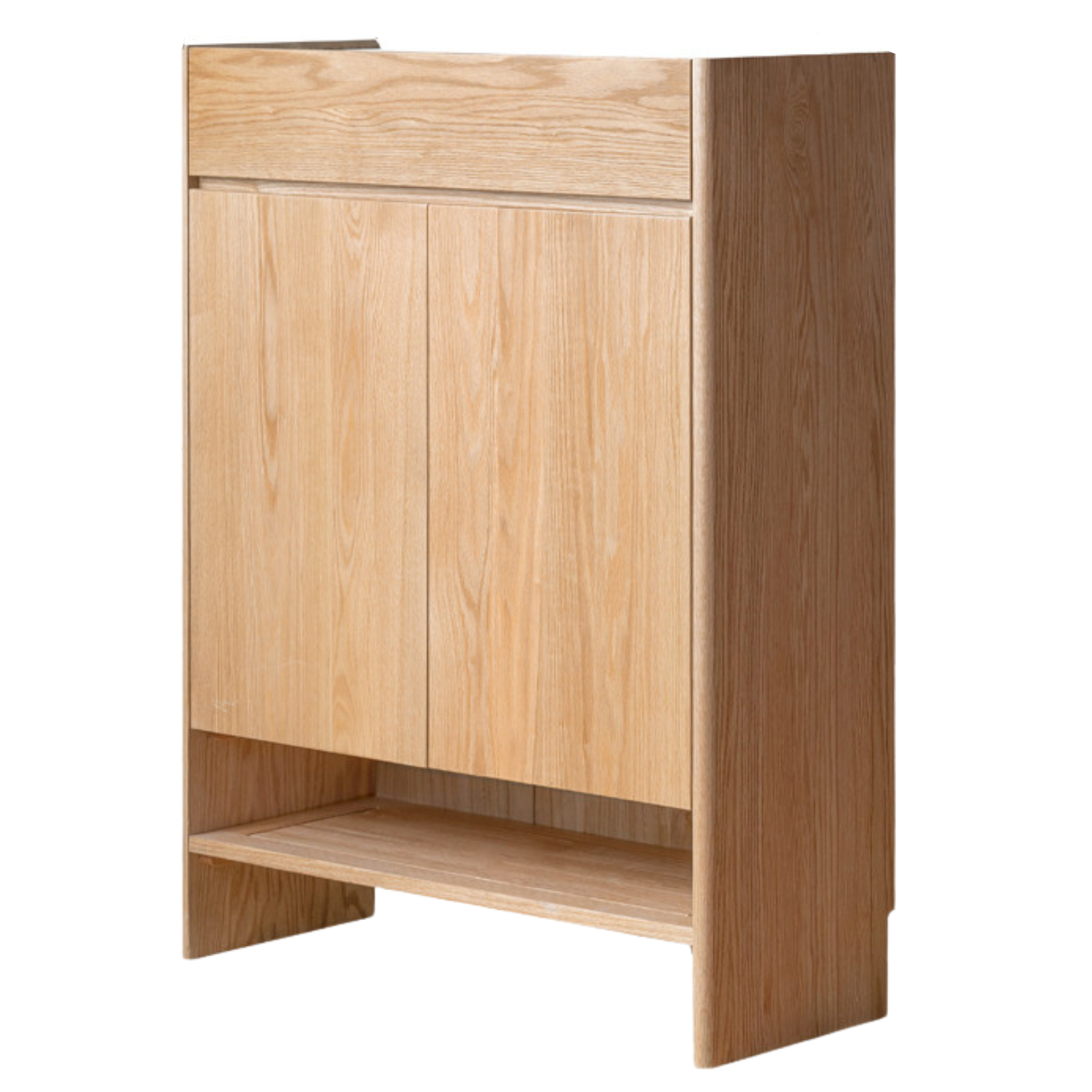 Oak, Ash Solid Wood Nordic Rock Slab Shoe Cabinet