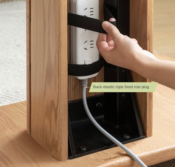 Oak Solid Wood TV Stand, Mobile Floor to Floor TV Cabinet.