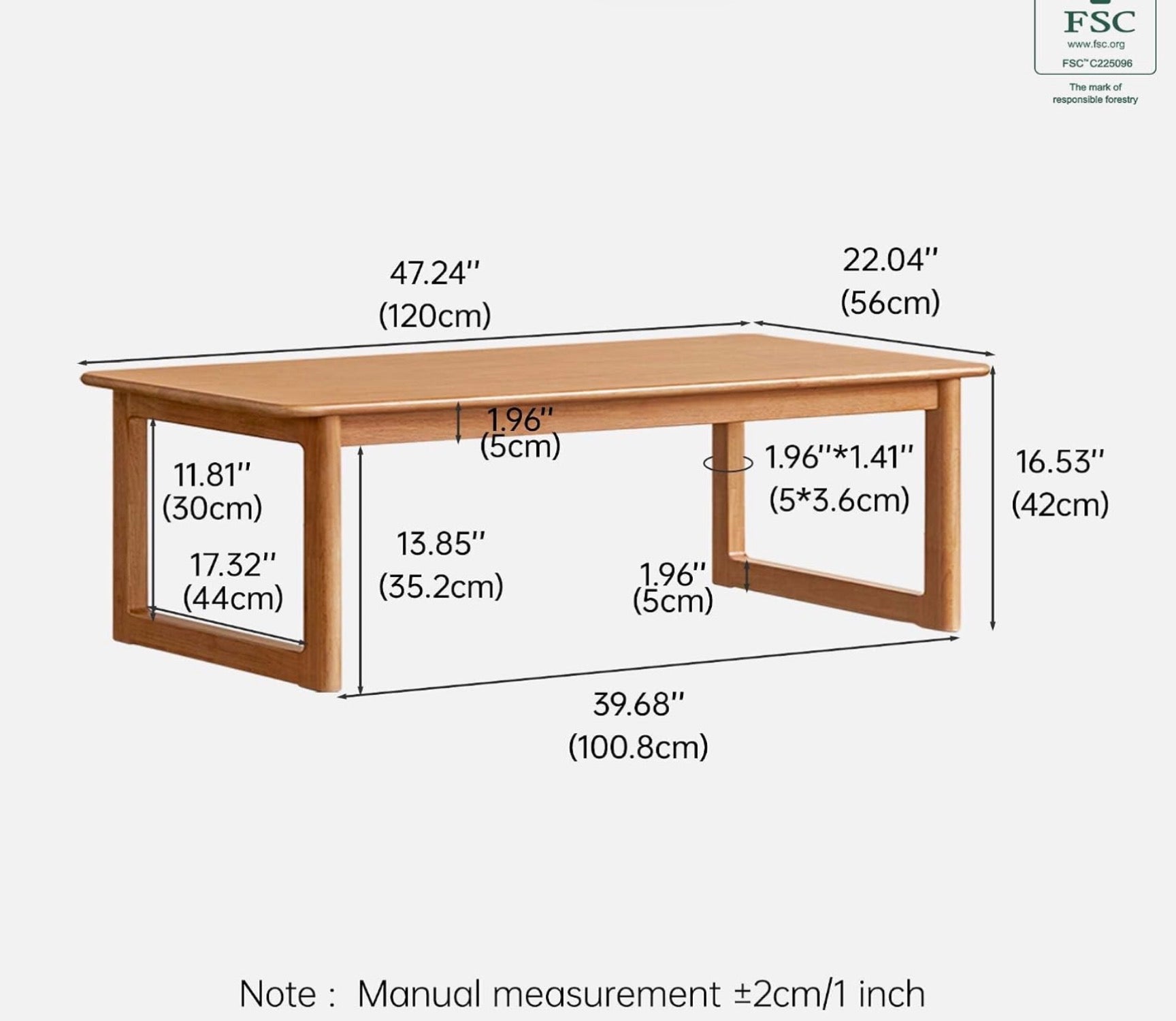 Rubberwood Solid Wood Tea Table Japanese Floor Table, Tatami Coffee Table