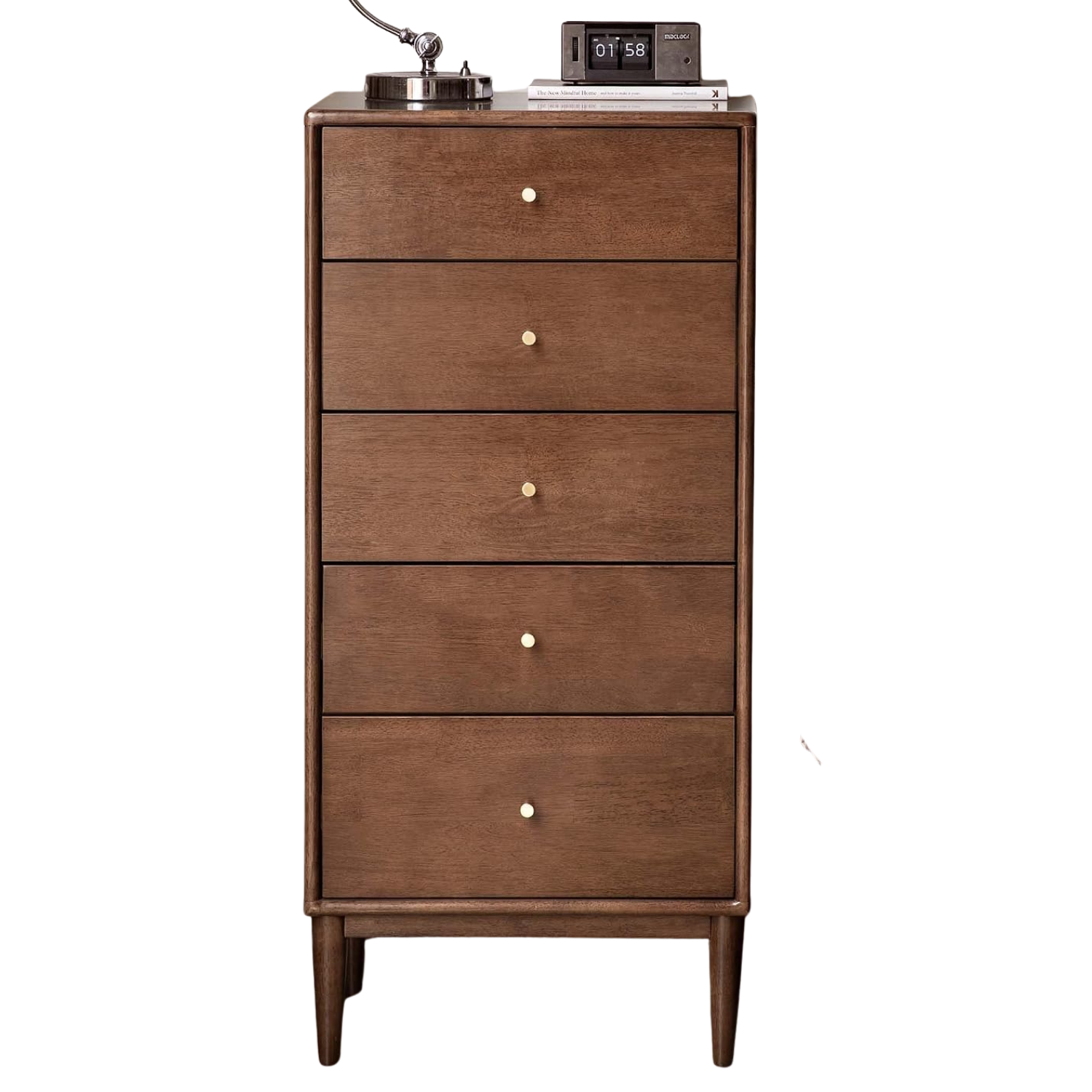 Black Walnut solid wood, solid RubberWood Drawer, Modern Porch Cabinet