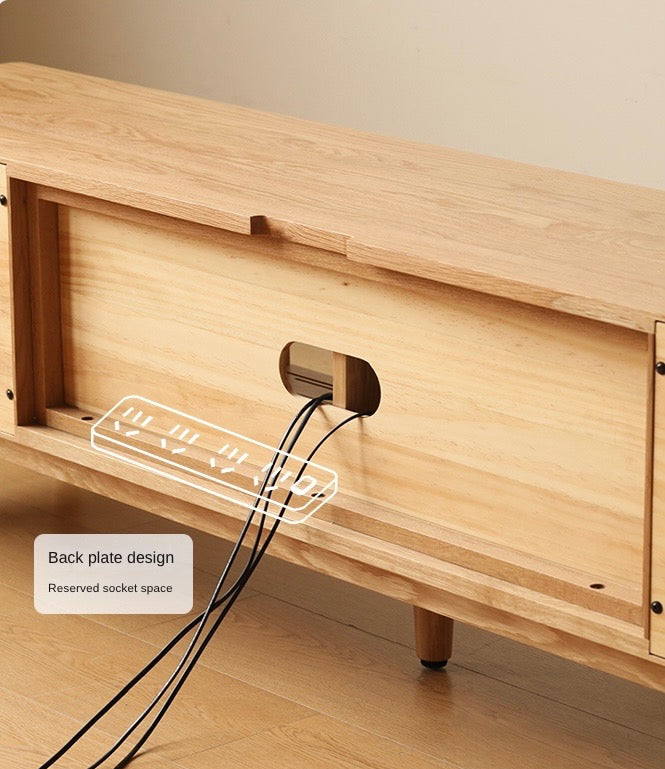 Ash, Oak Solid Wood TV Cabinet Modern.