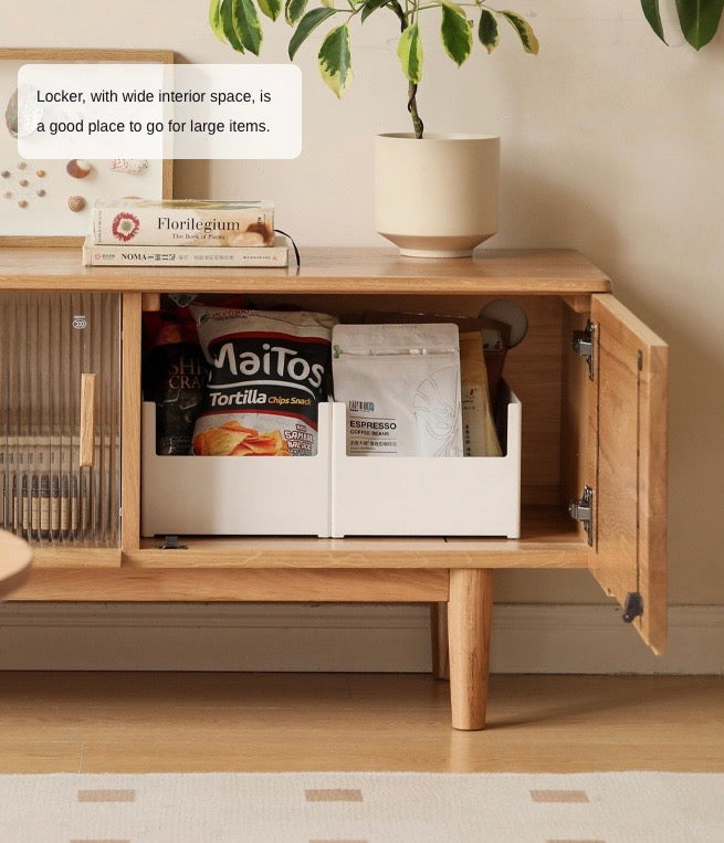 Ash, Oak Solid Wood TV Cabinet Modern.