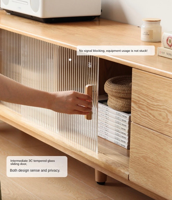 Ash, Oak Solid Wood TV Cabinet Modern.