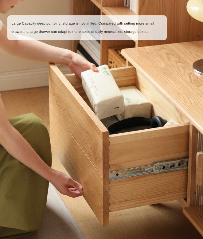 Ash, Oak Solid Wood TV Cabinet Modern.