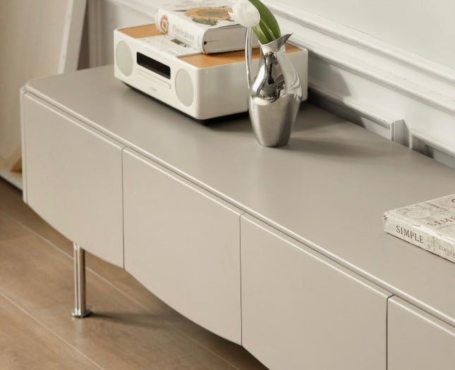 Poplar Solid Wood Elegantly TV Cabinet Light Luxury.