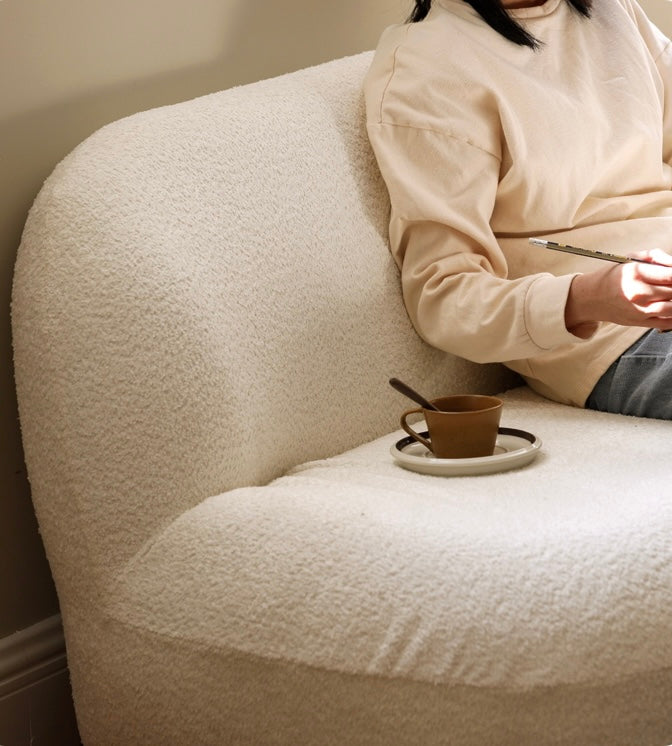 Lamb Fleece Faux Shearling Sofa.