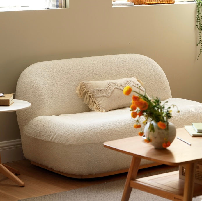 Lamb Fleece Faux Shearling Sofa.