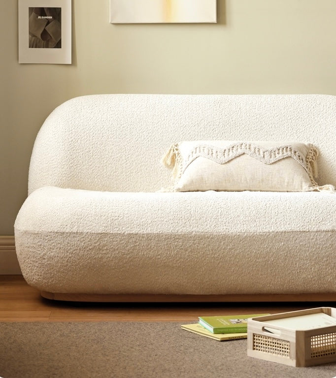 Lamb Fleece Faux Shearling Sofa.