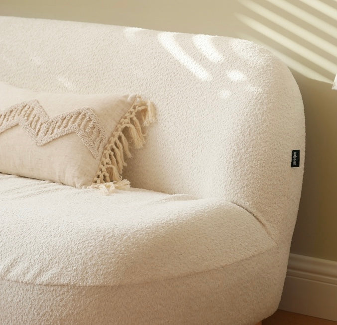 Lamb Fleece Faux Shearling Sofa.