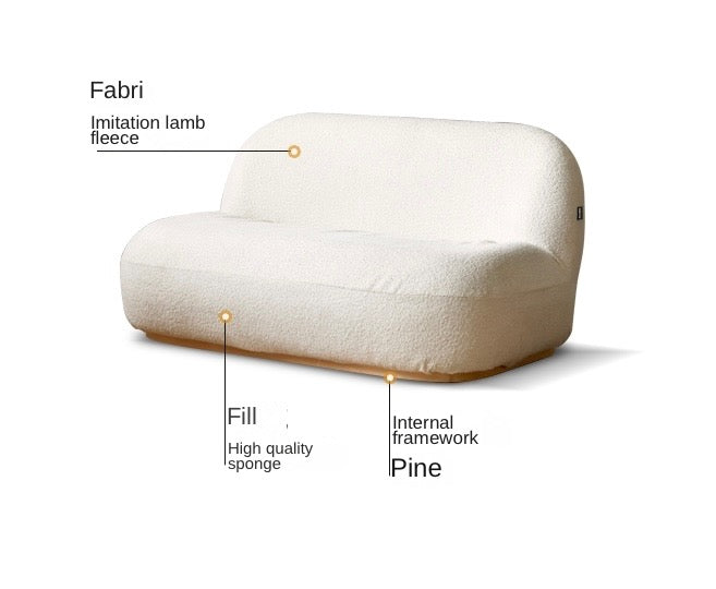 Lamb Fleece Faux Shearling Sofa.