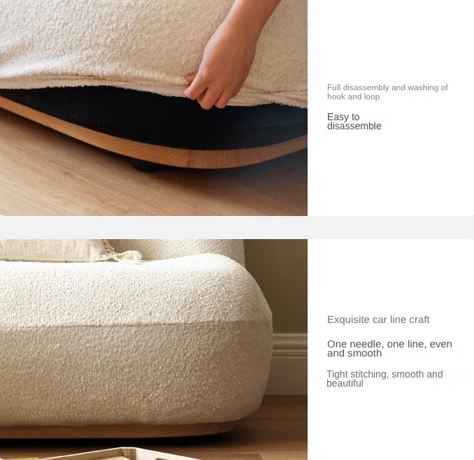 Lamb Fleece Faux Shearling Sofa.
