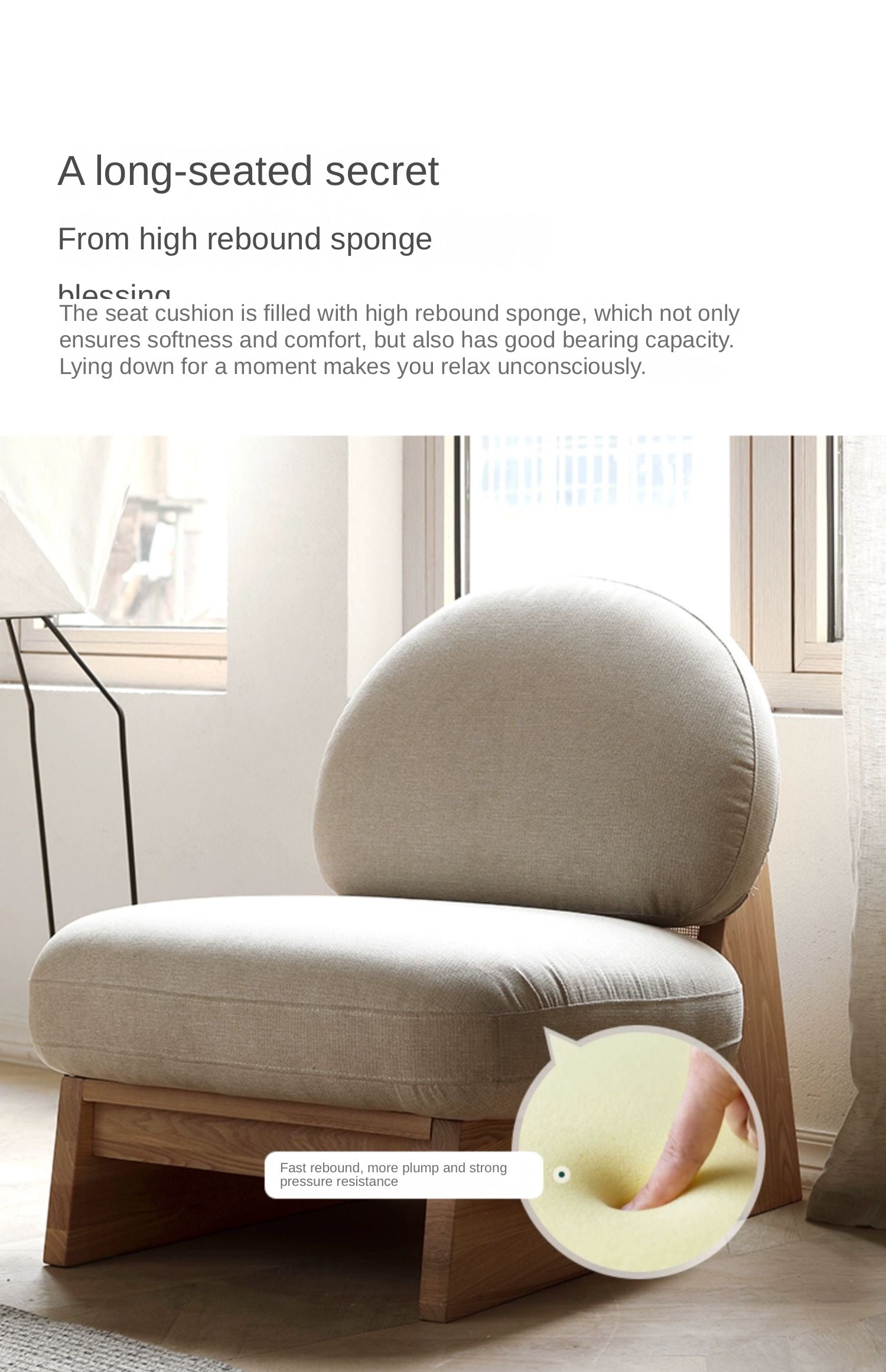 Ash Solid Wood Japanese Sofa.