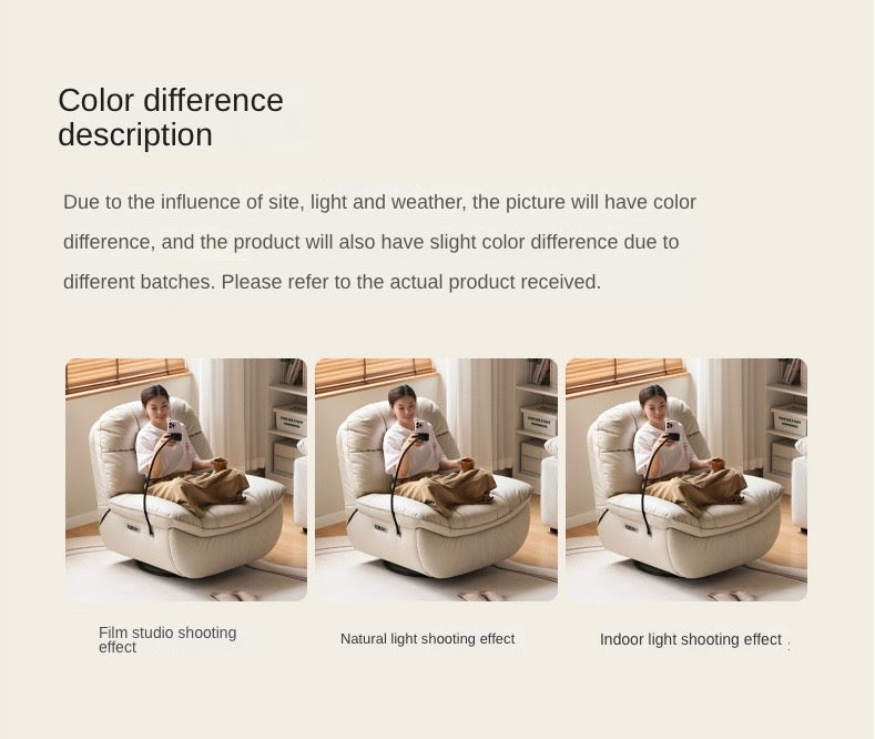 Electric Recliner Modern Casual Single Chair 240° rotation