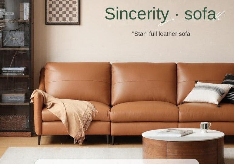 Leather Sofa Genuine Cowhide.