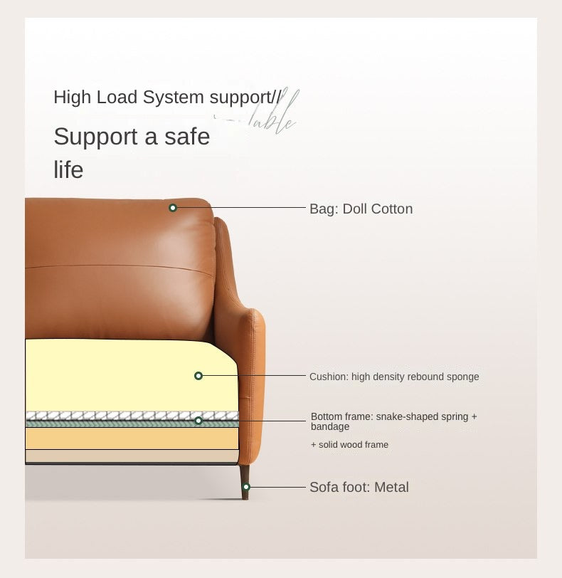 Leather Sofa Genuine Cowhide.