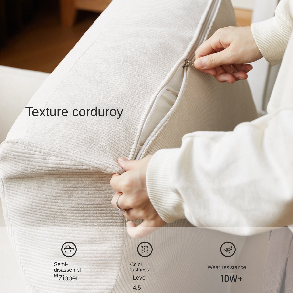 Cream Style goose down Leisure Fabric armchair)