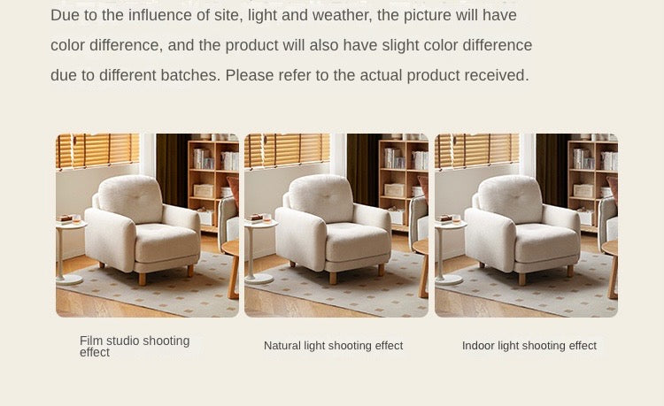Cream Style goose down Leisure Fabric armchair)