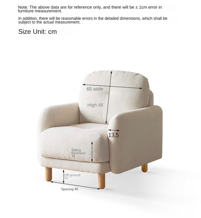 Cream Style goose down Leisure Fabric armchair)