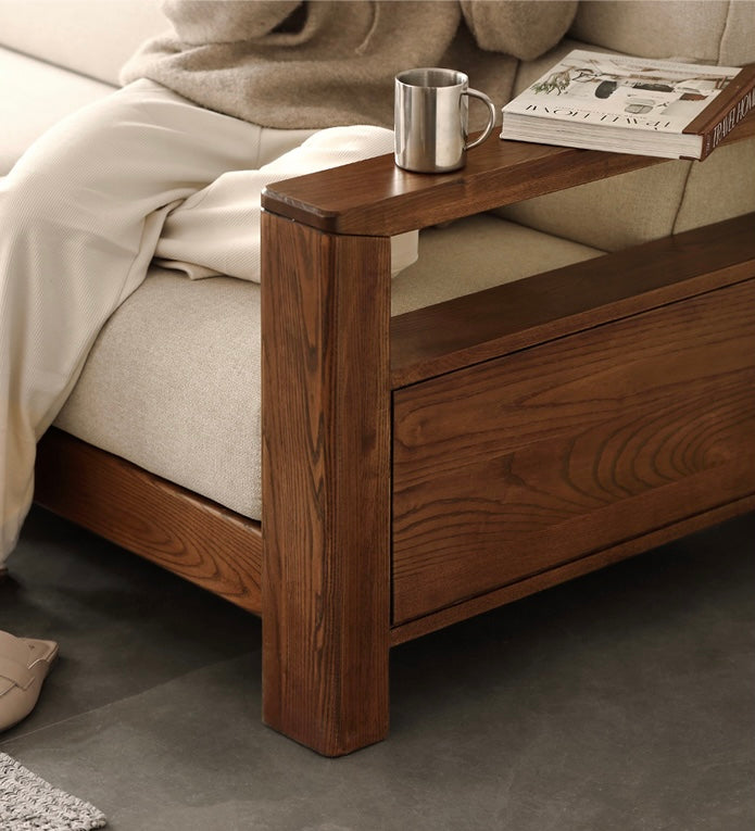 Ash Solid Wood Corner Sofa.