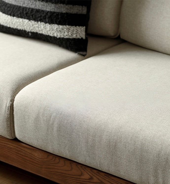 Ash Solid Wood Corner Sofa.