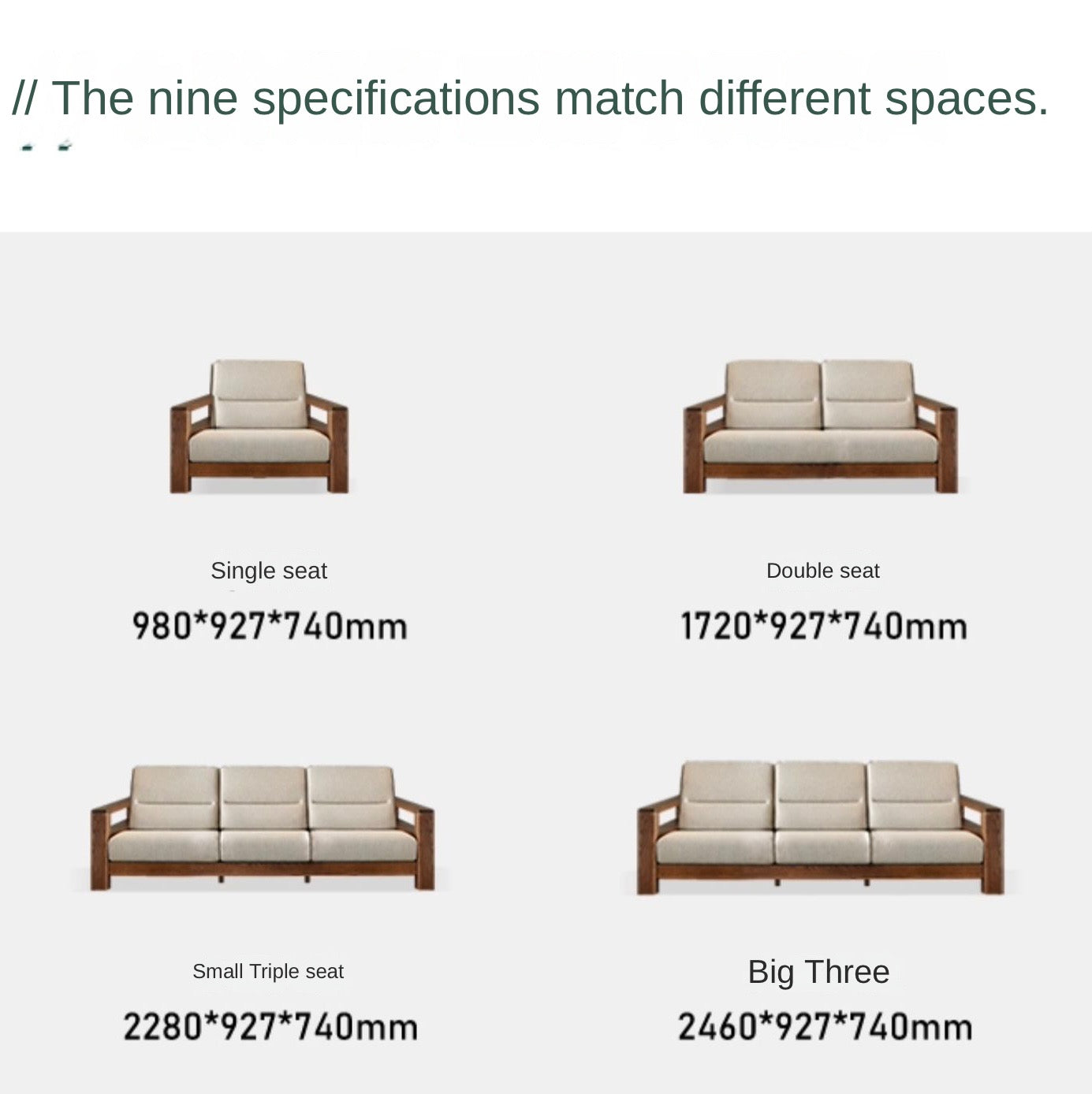 Ash Solid Wood Corner Sofa.