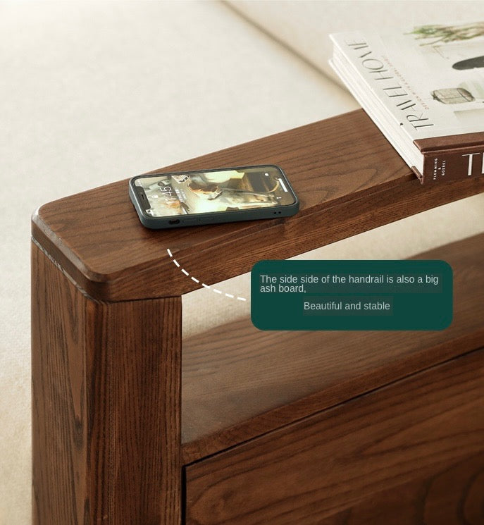 Ash Solid Wood Corner Sofa.