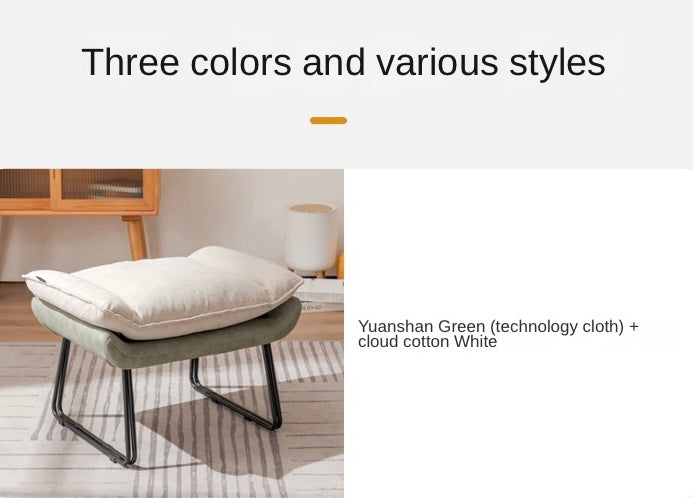 Oak Solid Wood, Fabric Sofa Footstool, Changing Stool