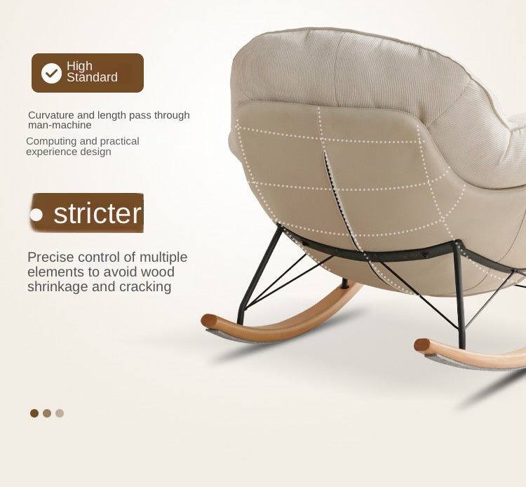Beech Solid Wood Rocking Chair Baby Cotton