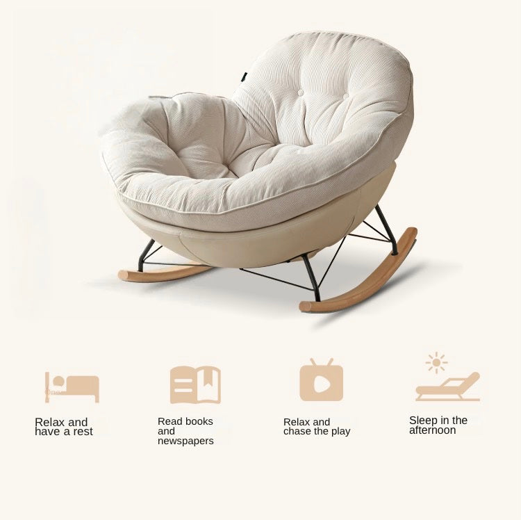 Beech Solid Wood Rocking Chair Baby Cotton