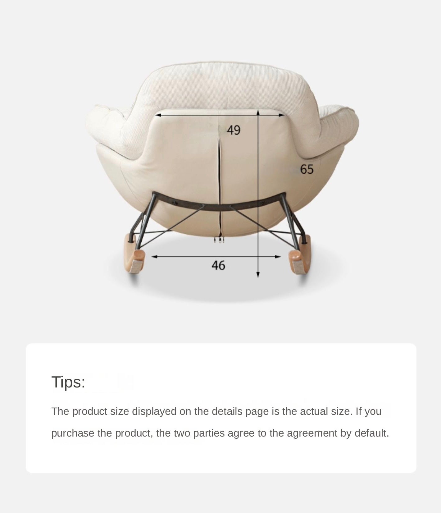 Beech Solid Wood Rocking Chair Baby Cotton