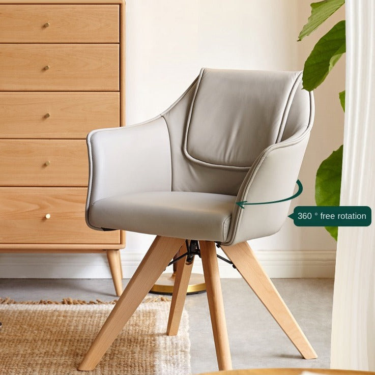 Beech Solid Wood Soft Chair Rotate 360