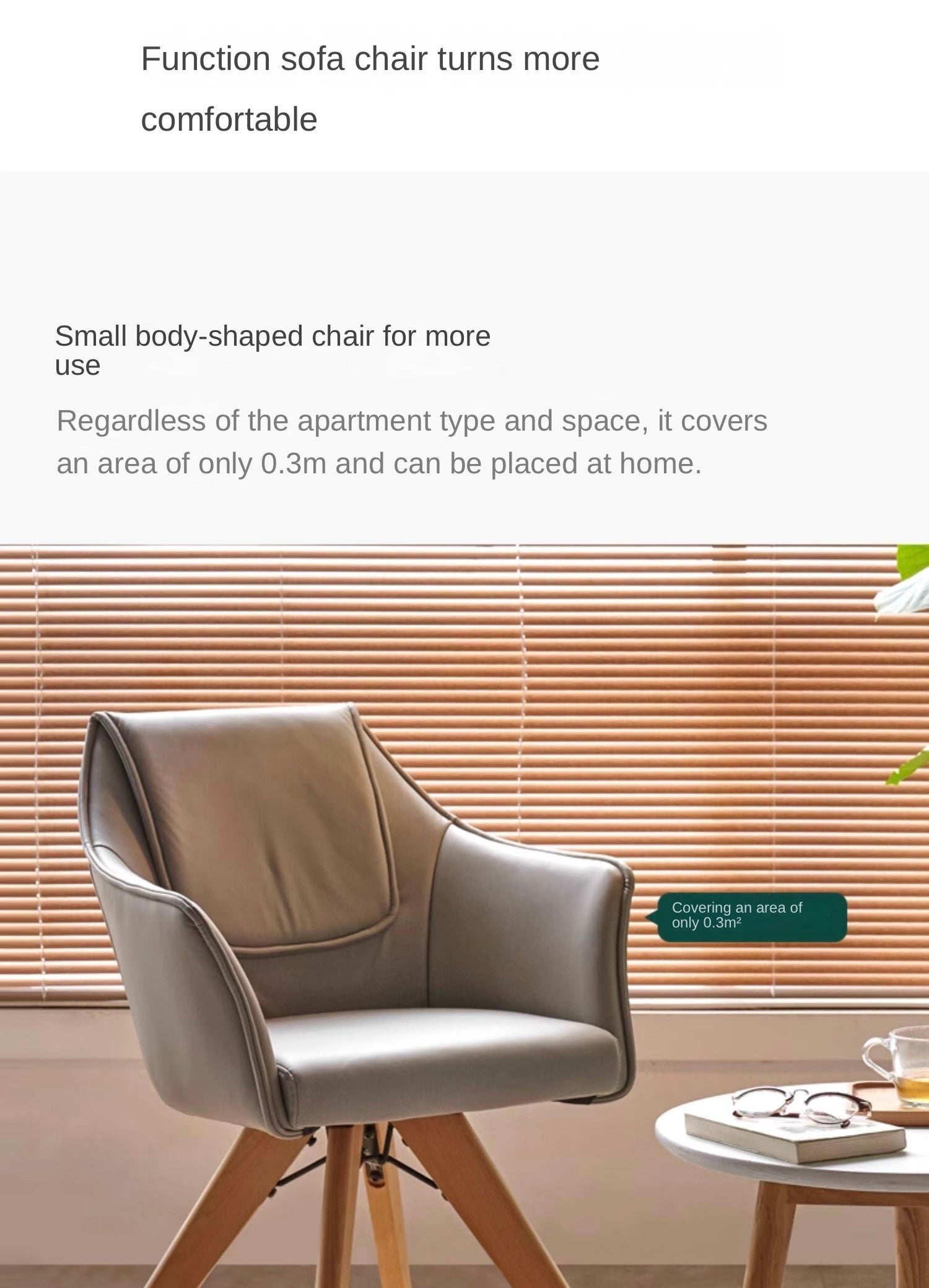 Beech Solid Wood Soft Chair Rotate 360